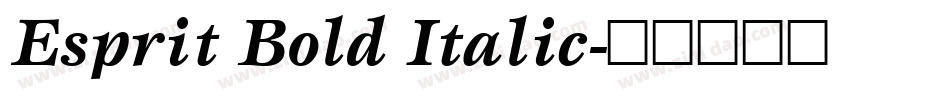 Esprit Bold Italic字体转换